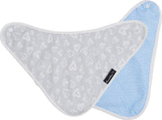 Mum2Mum- Bamboo Bandana Bib-  Grijze hartjes