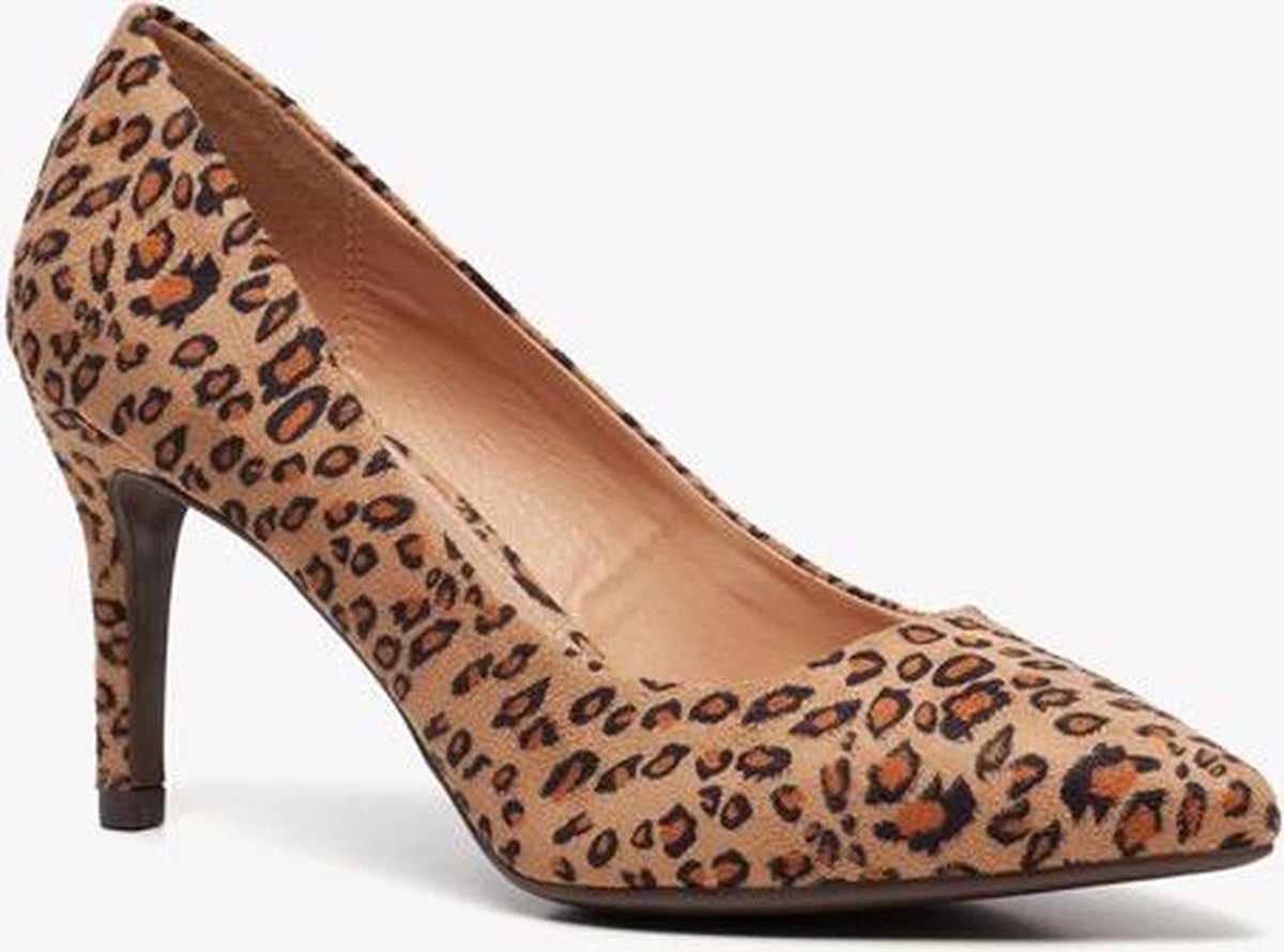 Nova dames pumps met luipaardprint - Bruin - Maat 37