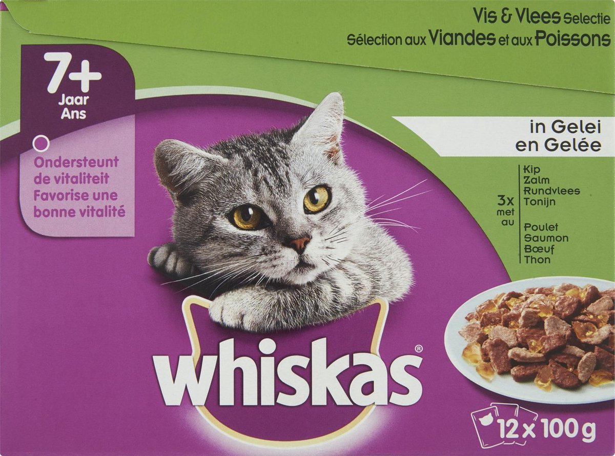 Whiskas Multipack Pouch Senior - Vlees/Vis - 12 x 100 g