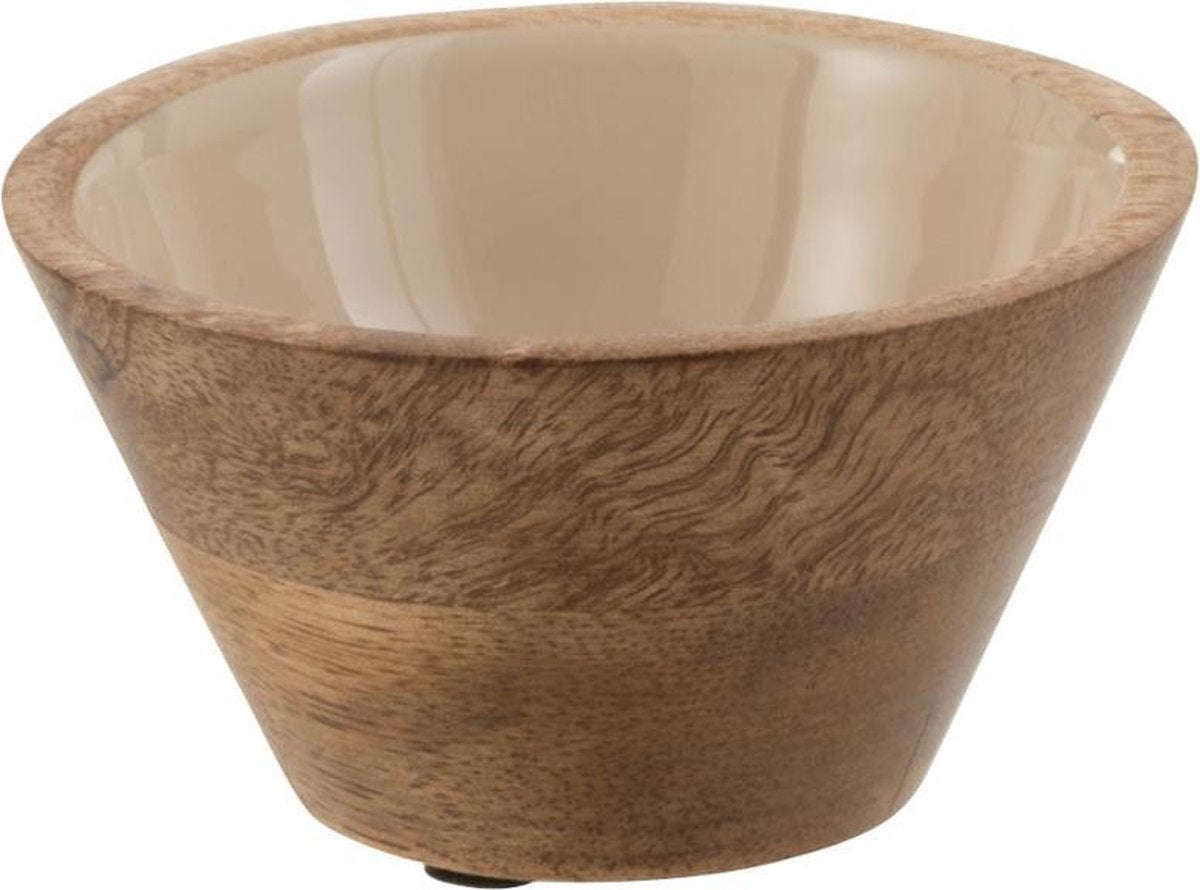 J-Line Kom Mango Hout Beige Small