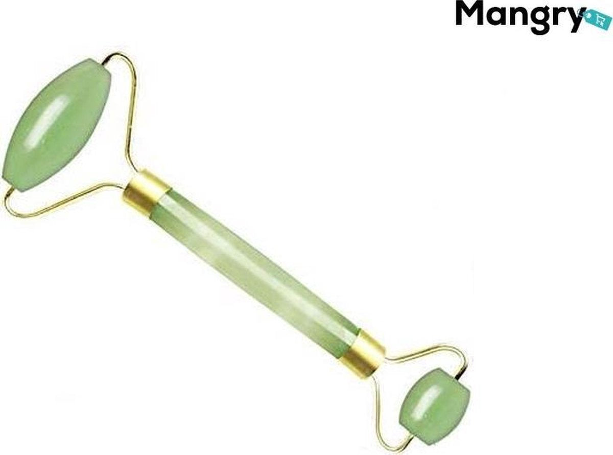 Jade Roller Gezichtsmassage | Luxe Gezichtsroller | Anti Rimpel Gezichtsroller | Anti donkere kringen | Anti rimpels | Gezichtsmassage | Afvalstoffen reiniger | Jade Roller |100% Natuurlijke Jade steen- Mangry