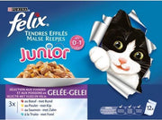 Purina Malse reepjes Junior in gelei - Vlees en vis 12 x 100 g - verpakt per 2 - 24 pakjes