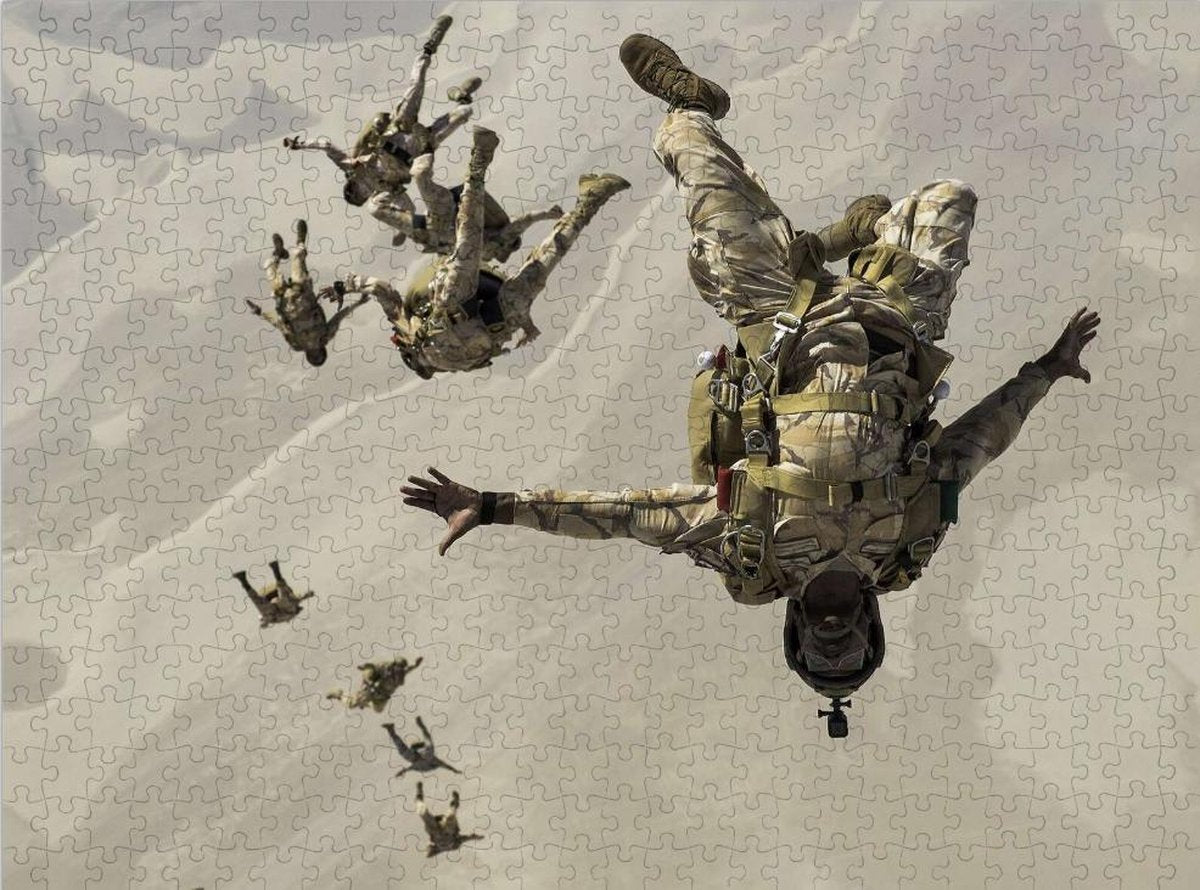 Special Forces op Puzzel - 500 Stukjes | Air Force - Springen - Lastige Puzzel