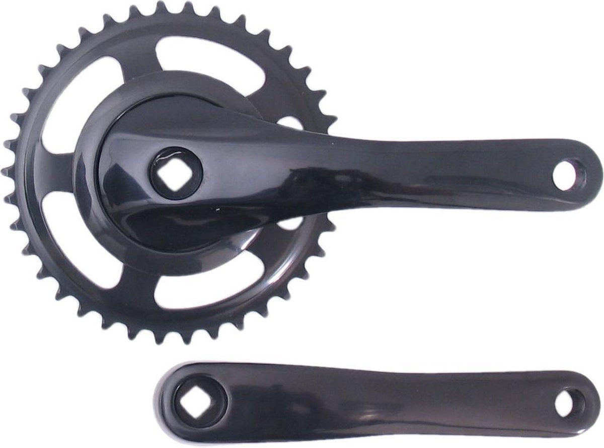 Crankstel 38T Gazelle Zwart zonder stofkap