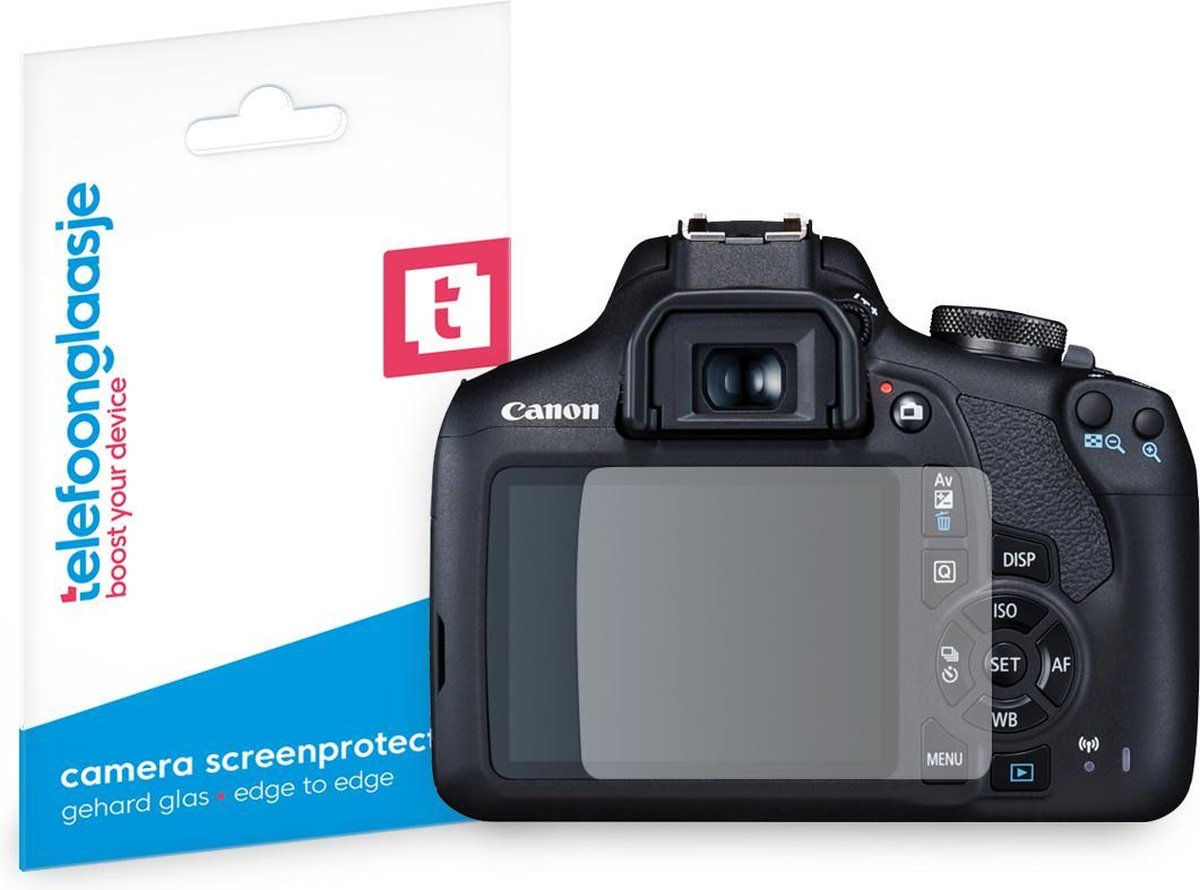 Canon EOS 2000D screenprotector gehard glas
