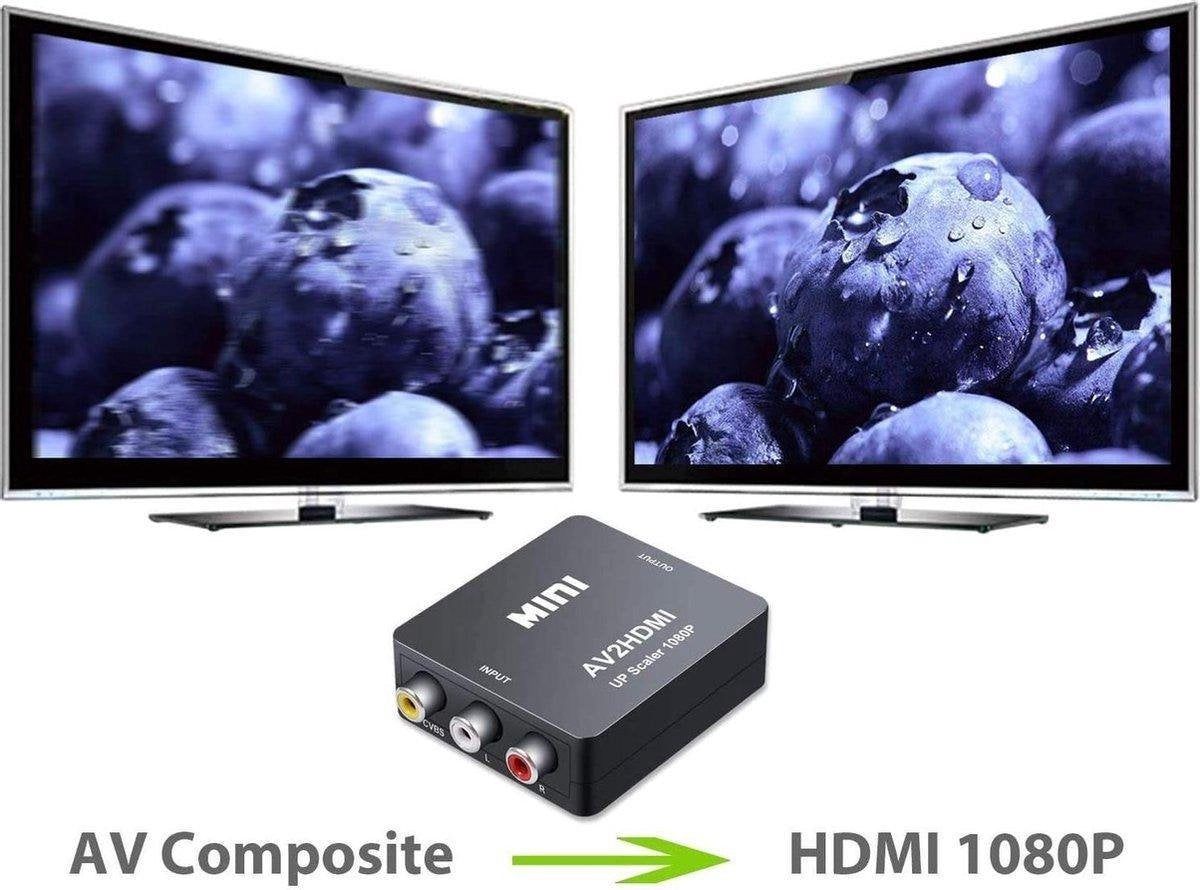 SOUNIX RCA naar HDMI - AV naar HDMI Video Converter - 1080P Mini RCA Composiet CVBS AV naar HDMI Video Audio Adapter