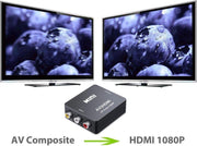 SOUNIX RCA naar HDMI - AV naar HDMI Video Converter - 1080P Mini RCA Composiet CVBS AV naar HDMI Video Audio Adapter