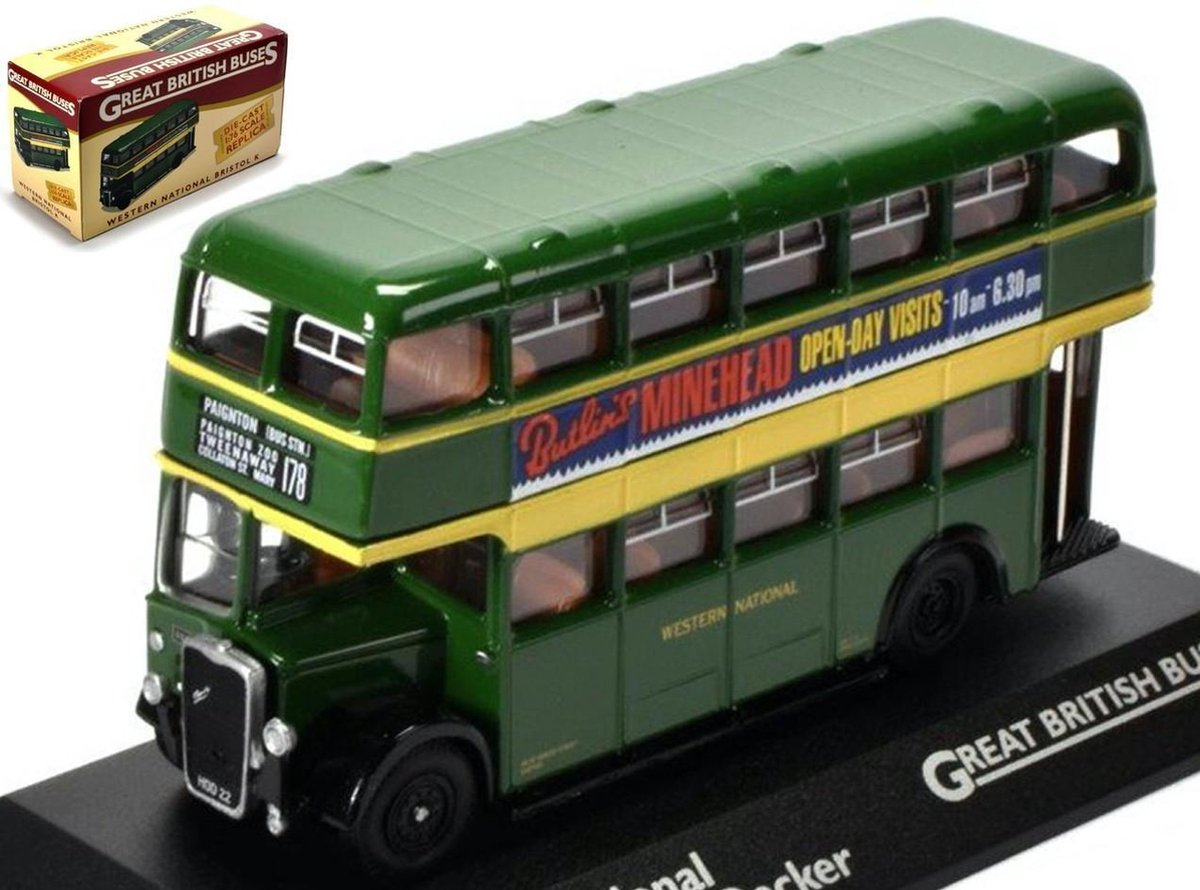 ATLAS Bristel K DOUBLE DECKER - WESTERN NATIONAL schaalmodel 1:76