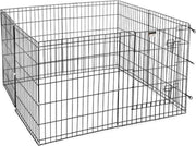 Puppyren opvouwbaar S zwart gecoat metaal. 60 cm hoog - 560 cm omtrek