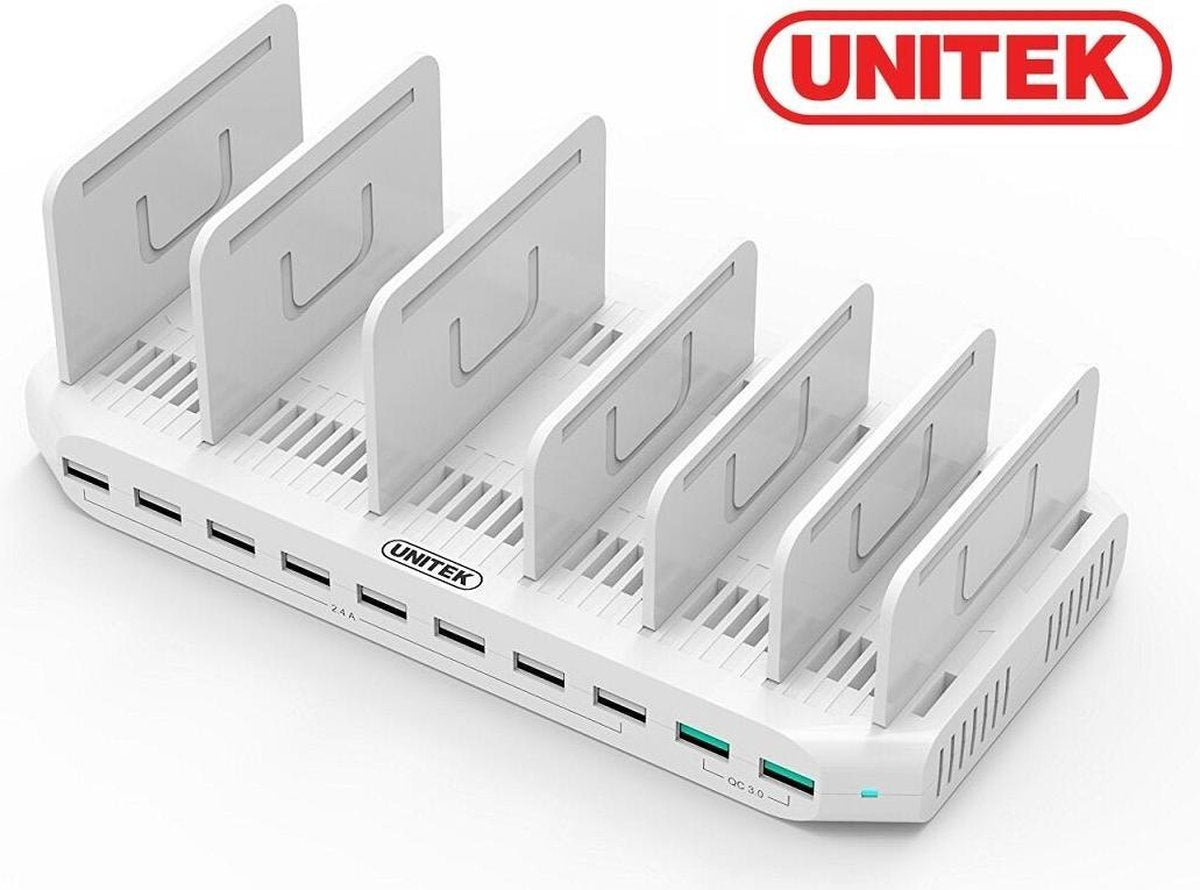 DELTACO USB-AC153 (Y-2190A) - 96W USB laadstation - Wit