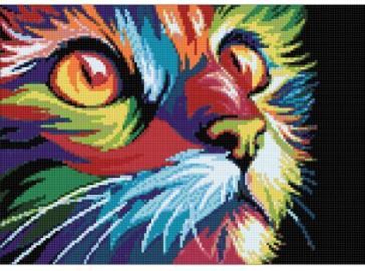 Wizardi Diamond Painting Regenboog Kat WD200