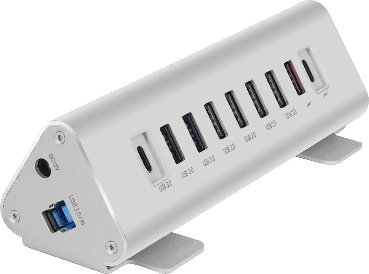 Macally UCTRIHUB9-EU USB-C naar 9 poorts-USB-A/USB-C-hub/lader