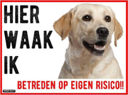 Waakbord Labrador Blond Dibond 20x15cm