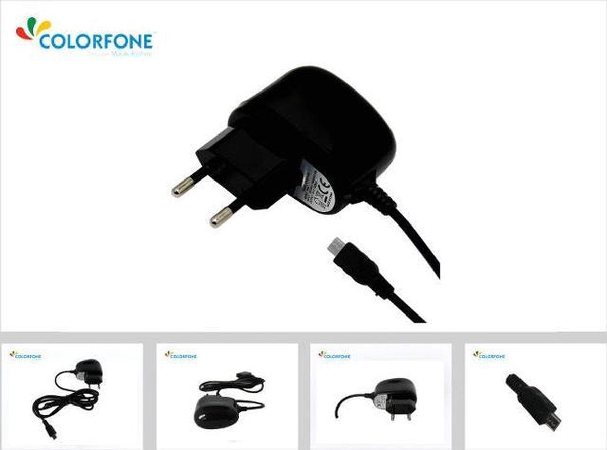 Reislader Universeel 1000 mAh Micro USB Zwart
