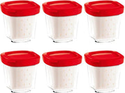 SEB - GLAZEN POTJES YOGHURTBEREIDER - SET 6ST - XF100501