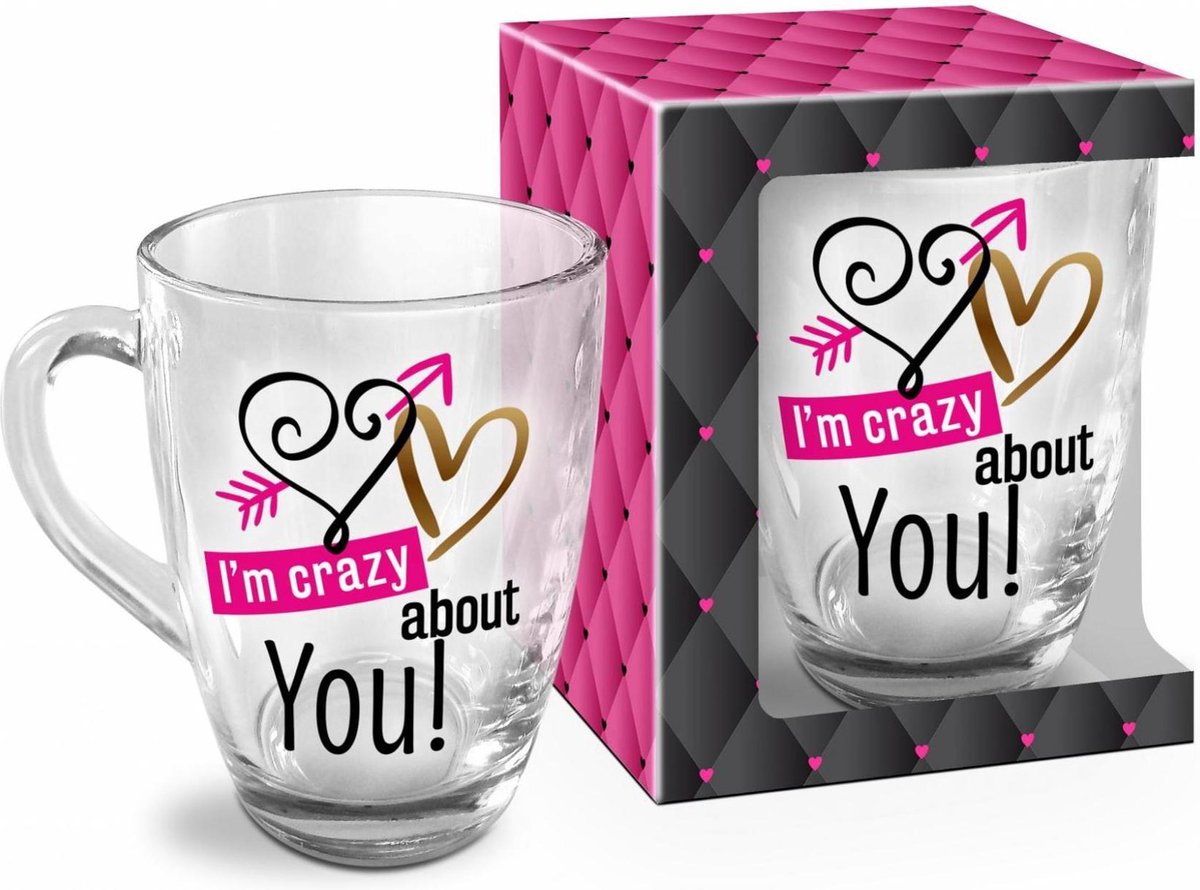 Glazen mok I'm crazy about you