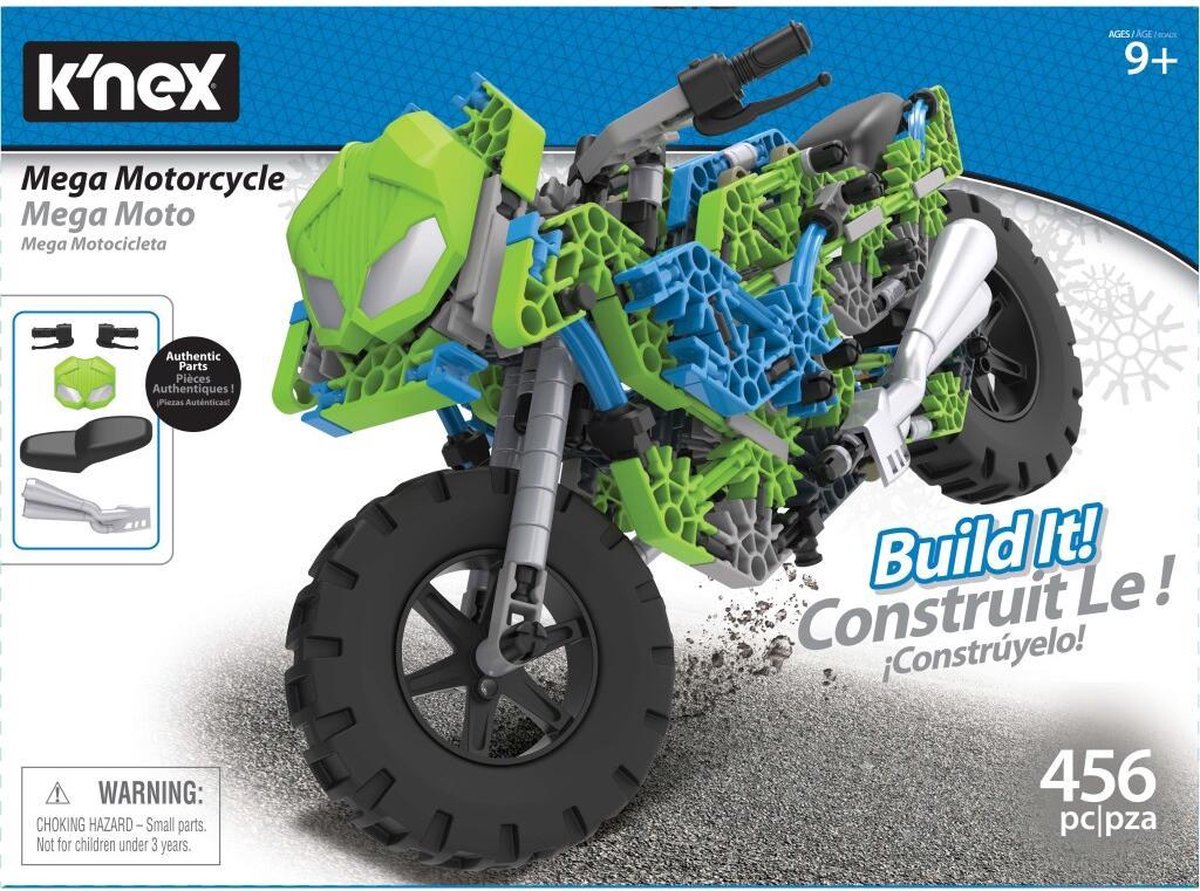 Knex Mega Motorcycle Build It! Set 456-delig