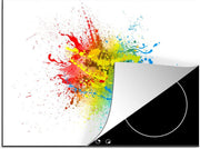 Luxe inductie beschermer Streetart illustratie - 70x52 cm - Illustratie van kleurrijke verfspetter als streetart  - inductiebeschermer