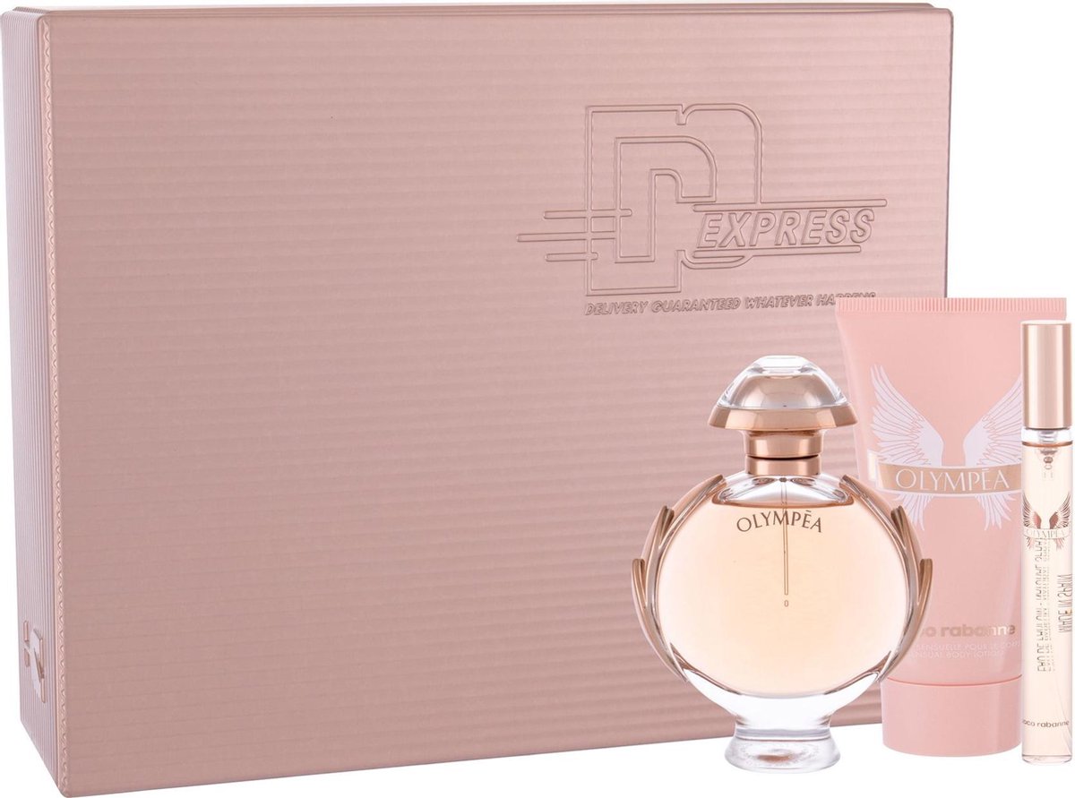 Paco Rabanne Olympea Geschenkset 50ml EDP + 100ml Körperlotion + 10ml EDP