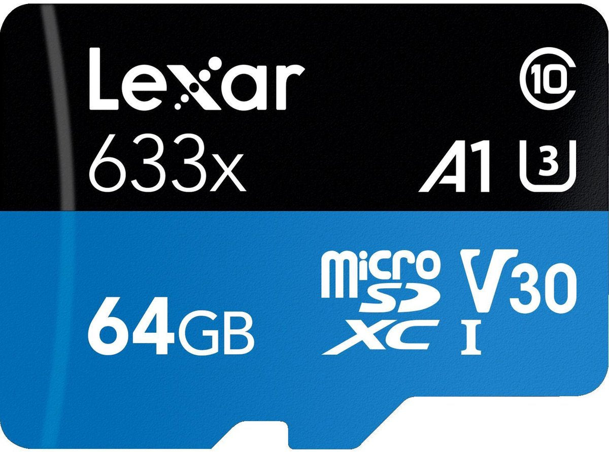 Lexar High Performance 633x microSDXC 64GB - met adapter