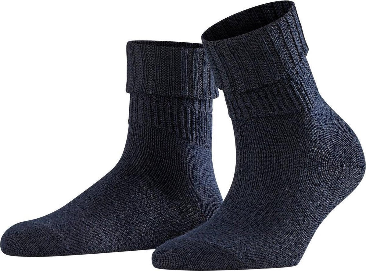 FALKE Rib Omslag Damessokje 47520 - Blauw 6379 dark navy Dames - 35-38