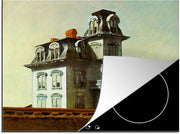 Inductie beschermer - Huis langs de spoorweg - Edward Hopper - 65x52 cm - inductiebeschermer
