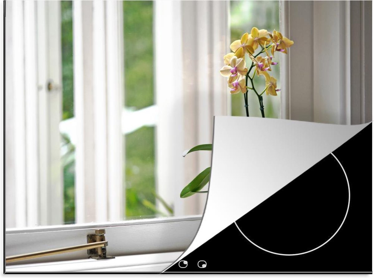 Luxe inductie beschermer Orchideeën - 70x52 cm - orchideeën in bloempot voor raam  - inductiebeschermer