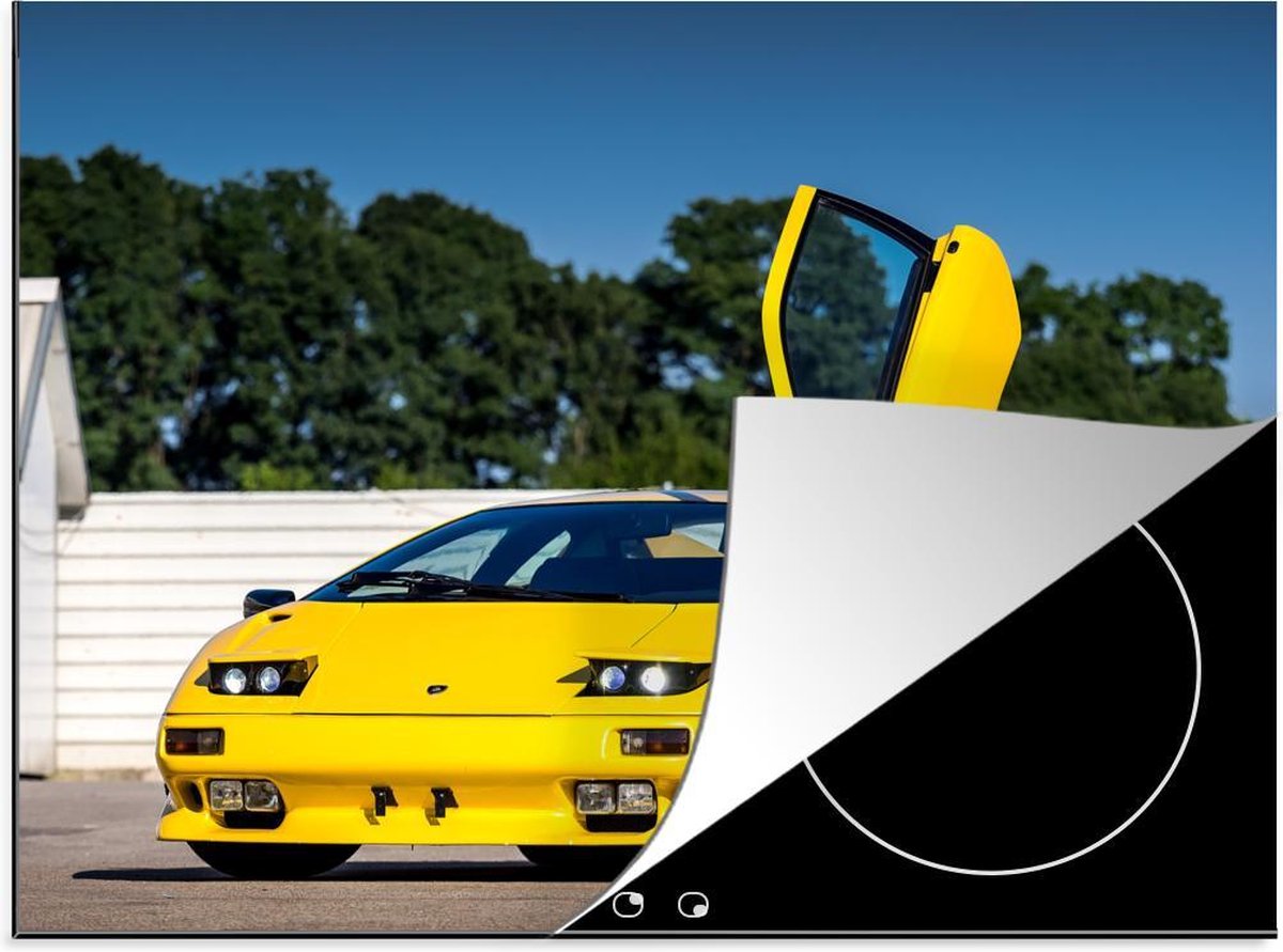 Inductie beschermer - Lamborghini - Diablo - Geel - 70x52 cm - inductiebeschermer
