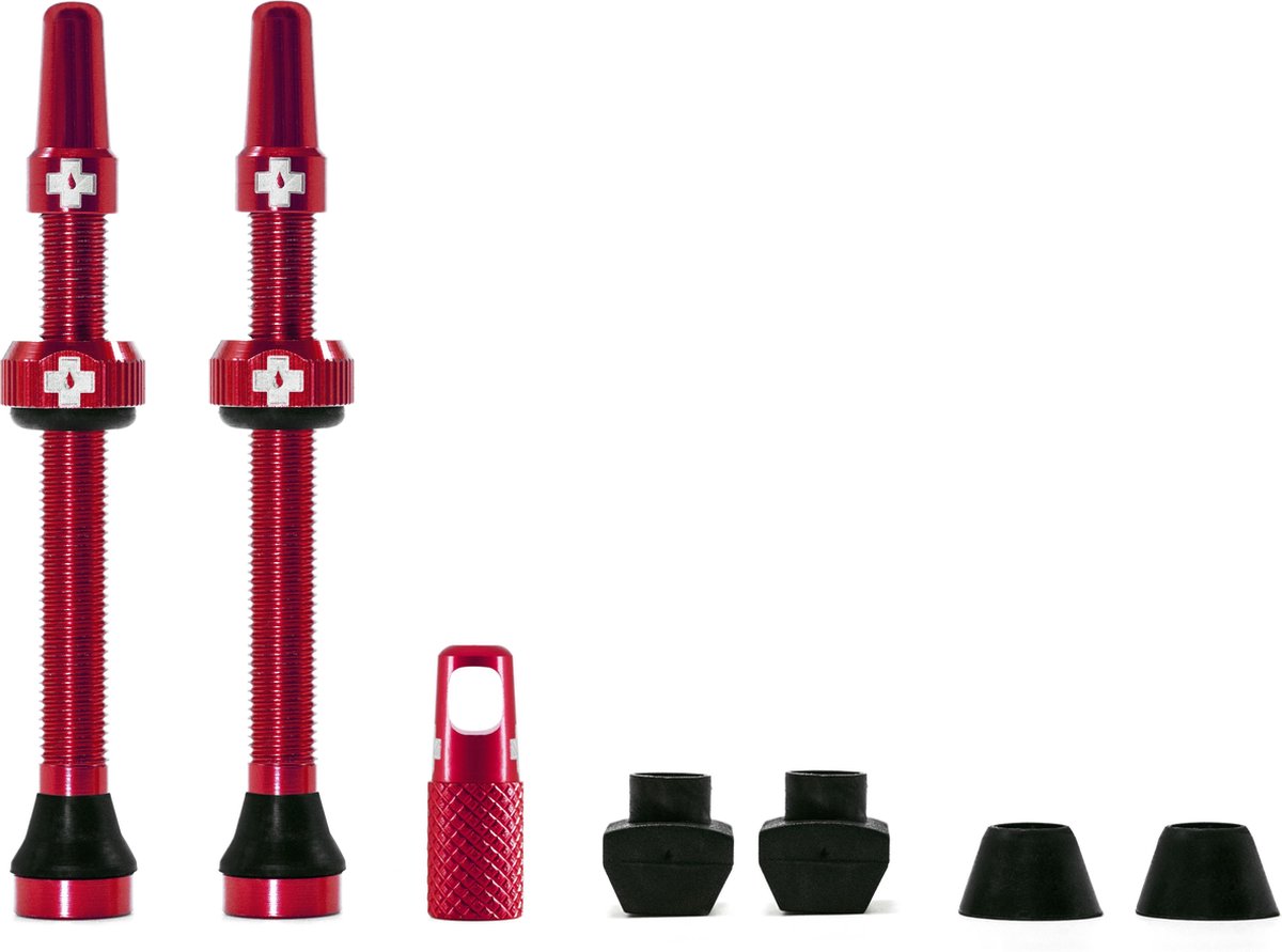 Muc-Off Tubeless Valve Kit Universeel 60mm Red