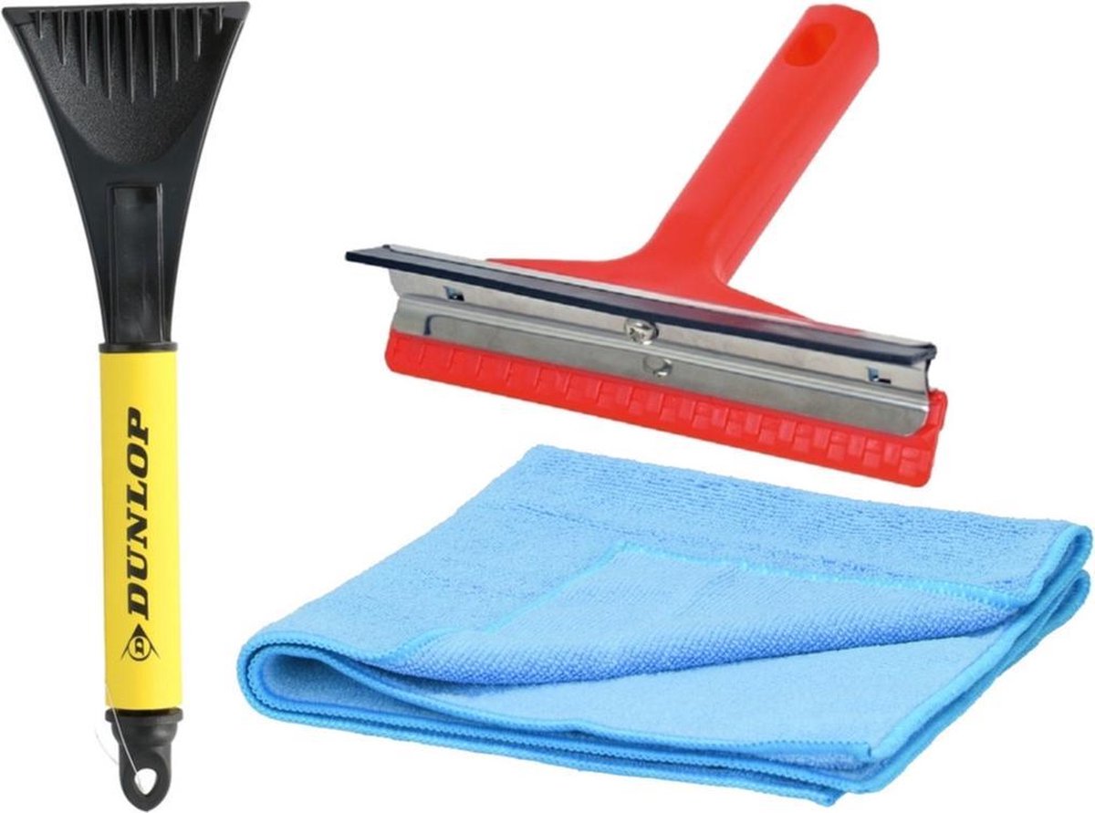 IJskrabber autoramen set - Kunststof ijskrabber van 32 cm