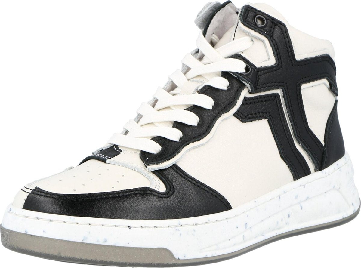 BRONX Damessneaker "OLD-COSMO HIGH TOP" - zwart/off white - maat 39