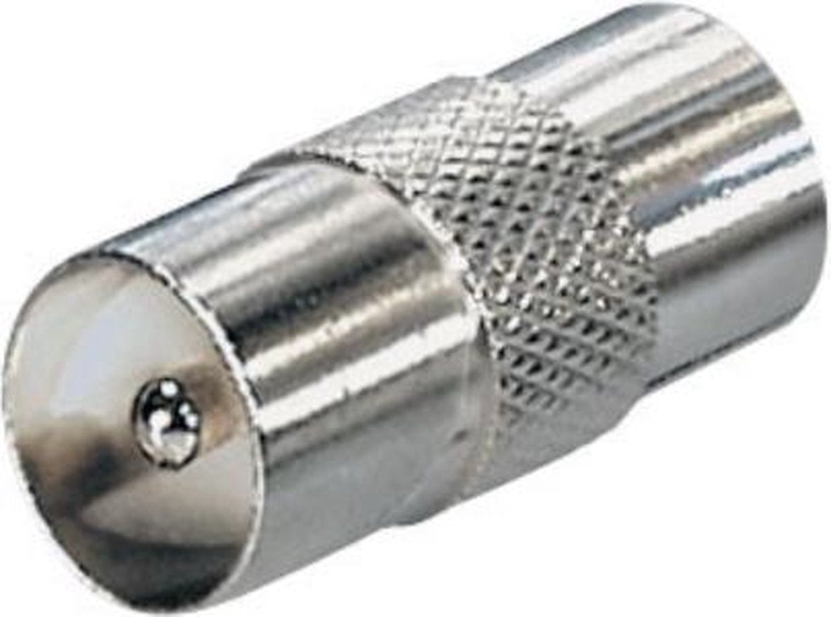S-Impuls IEC (m) - IEC (m) coax koppelstuk / metaal