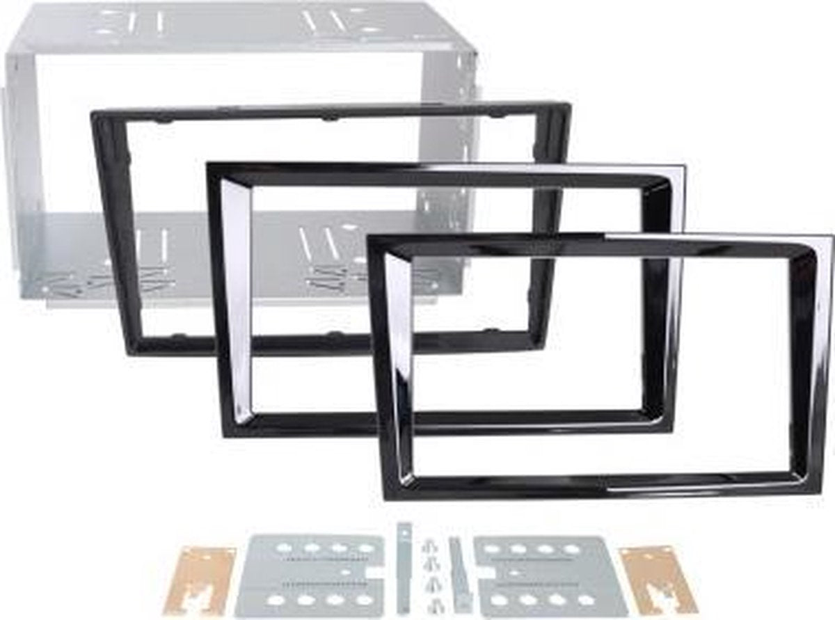 2-DIN frame Opel Corsa /Astra H met/zonder knick Piano Zwart