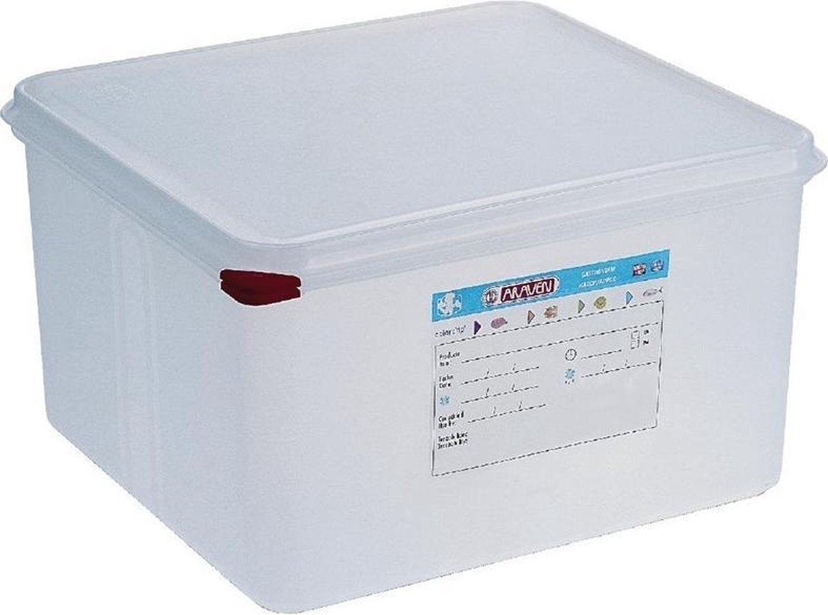 Araven GN2/3 voedseldoos met deksel 19ltr