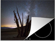 Luxe inductie beschermer Nationaal park Sierra Nevada - 75x52 cm - Melkweg verschijnt boven landschap van Nationaal park Sierra Nevada  - inductiebeschermer