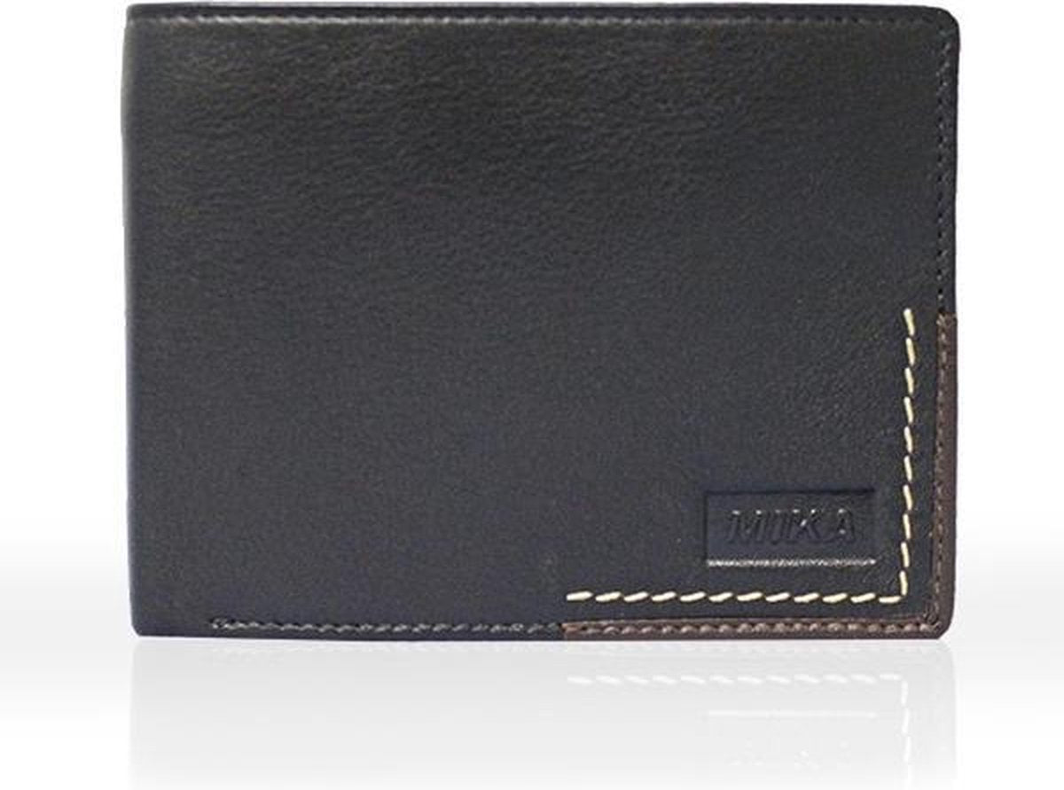 Portefeuille Mika zwart leer - 9