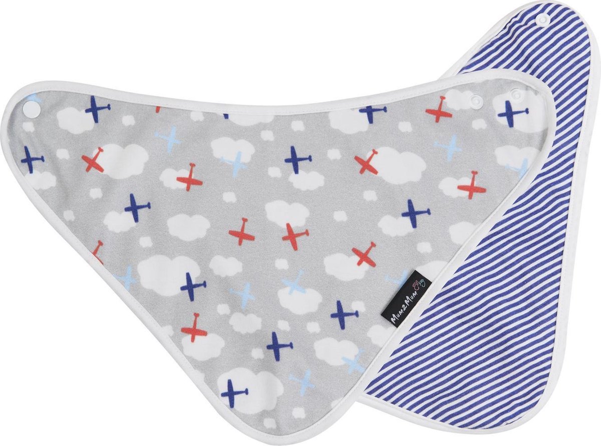Mum2Mum- Bamboo Bandana Bib-  Planes
