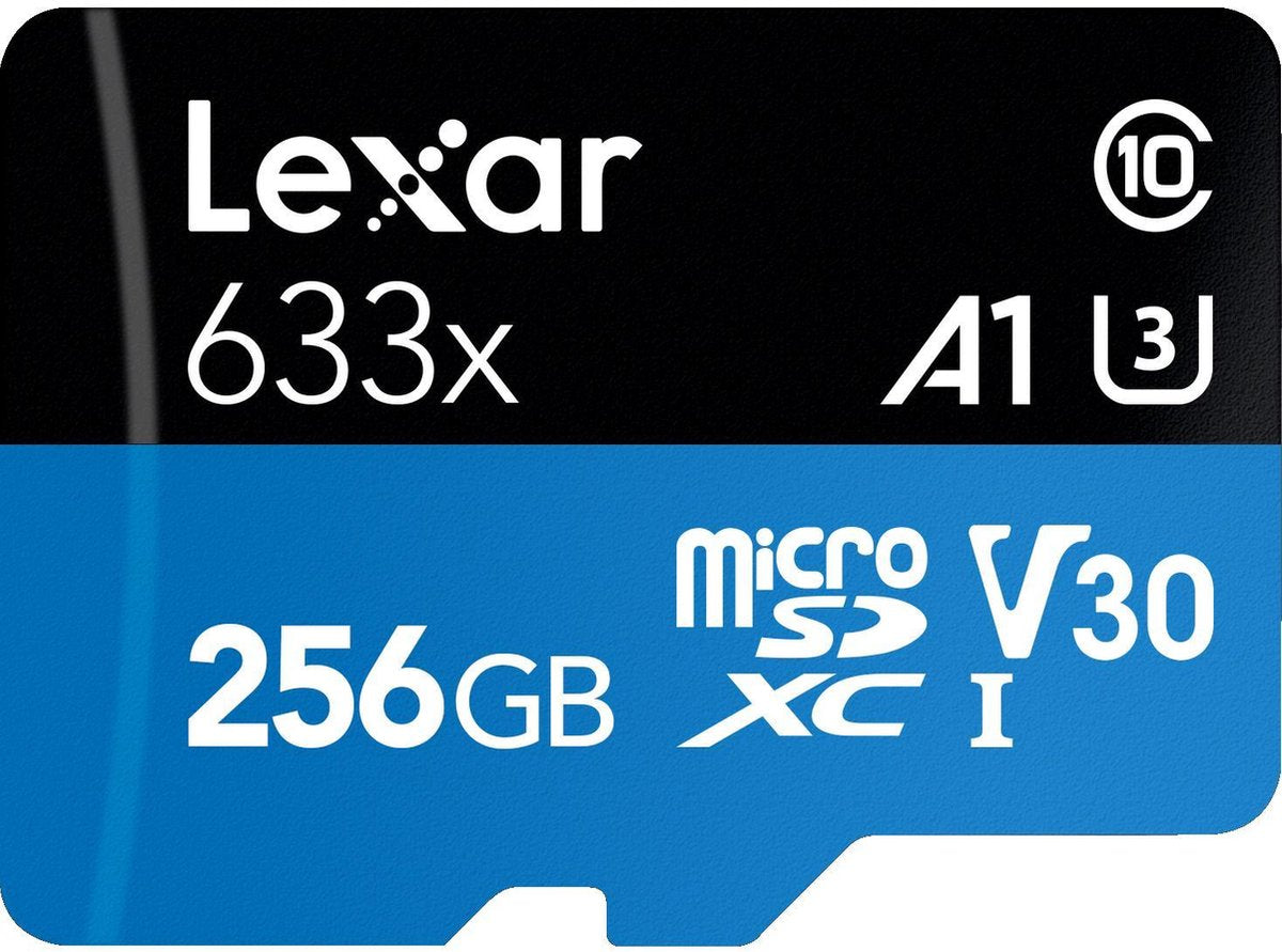 Lexar High Performance 633x microSDXC 256GB - met adapter
