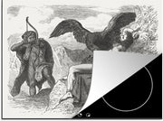 Luxe inductie beschermer Prometheus illustratie - 75x52 cm - illustratie van Hercules die Prometheus bevrijdt  - inductiebeschermer
