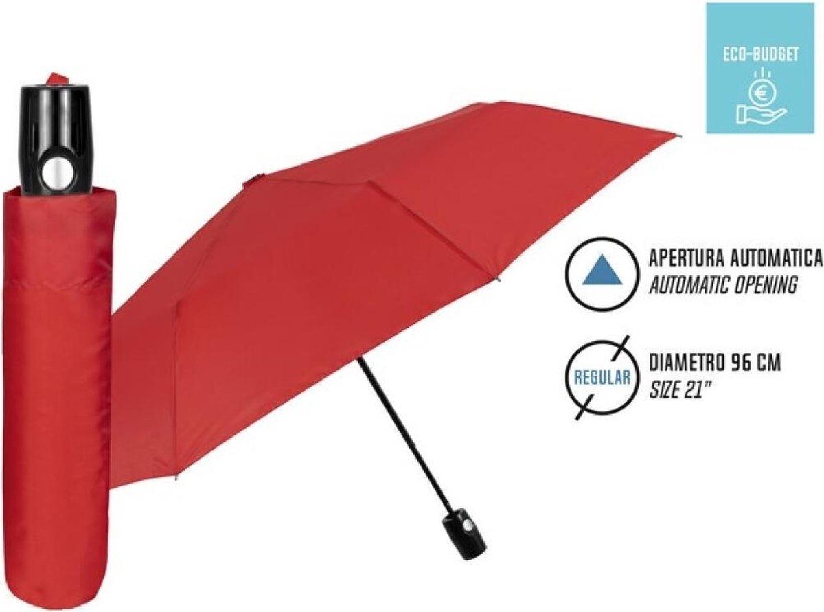 Perletti Mini-paraplu Automatisch 98 Cm Microvezel Rood