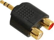 Devine ADA148 adapter | 2x RCA female/vrouw - 3.5mm mini jack male/man