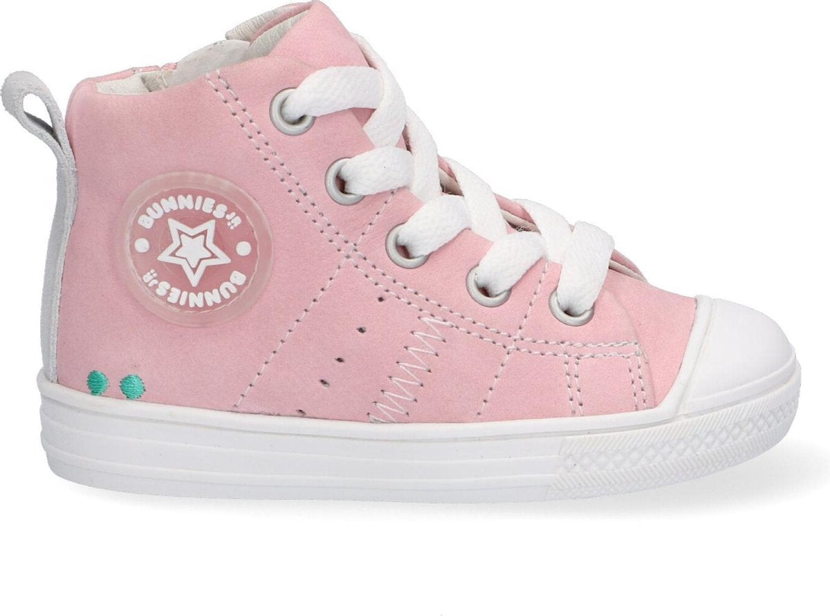 Bunnies JR 221235-170 Meisjes Hoge Sneakers - Roze - Nubuck - Veters