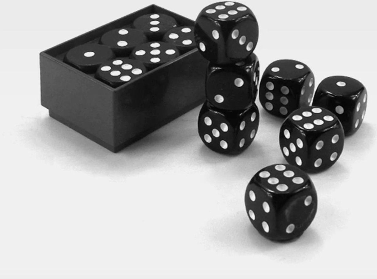 Hiden | Zwarte Dobbelstenen - Hobby & Spellen - Set van 10 stuks