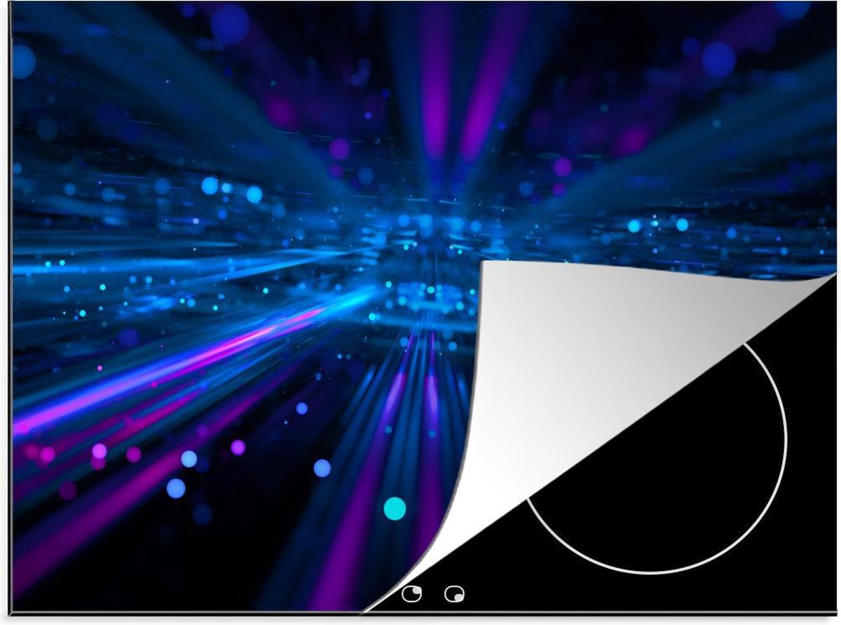 Luxe inductie beschermer Informatica - 70x52 cm - Abstract licht  - inductiebeschermer