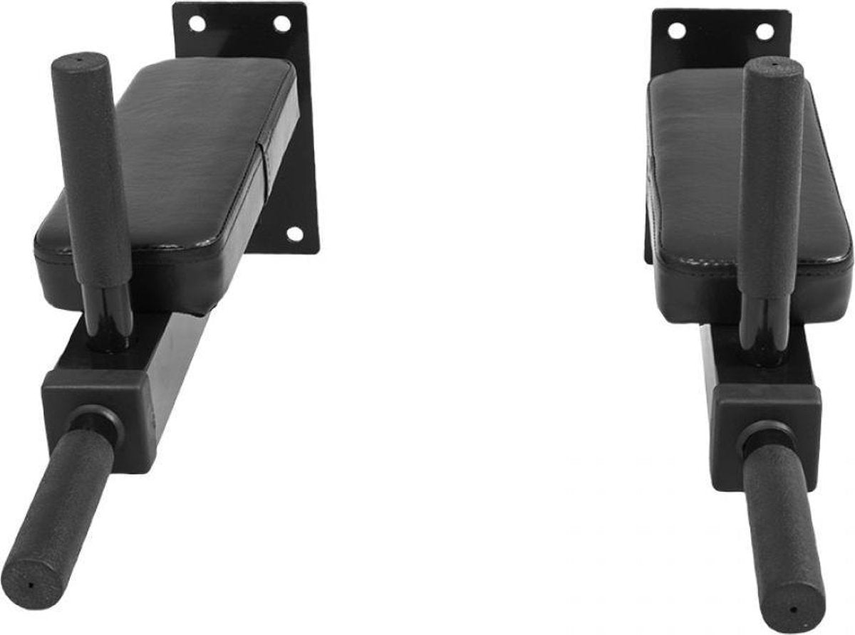 Gorilla Sports Dipsteunen (wandmontage) Staal met comfortabele kussens