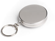 Zilveren metalen yoyo -  Sleutelhanger met ketting en sleutelring / Skipashouder type EG43