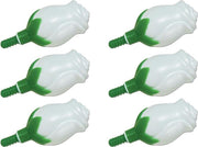 6x Witte roos bellenblazen 6 cm bruiloft/jubileum