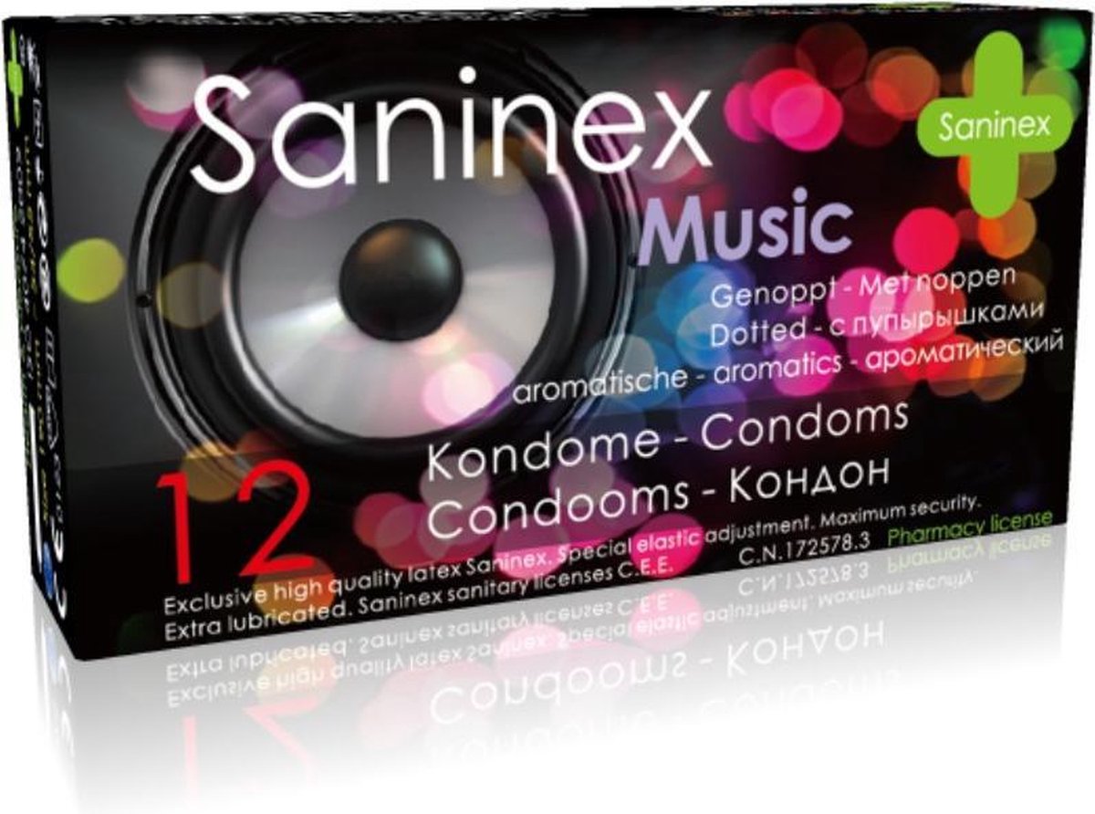 Music Dotted Condooms | 12 stuks | SANINEX