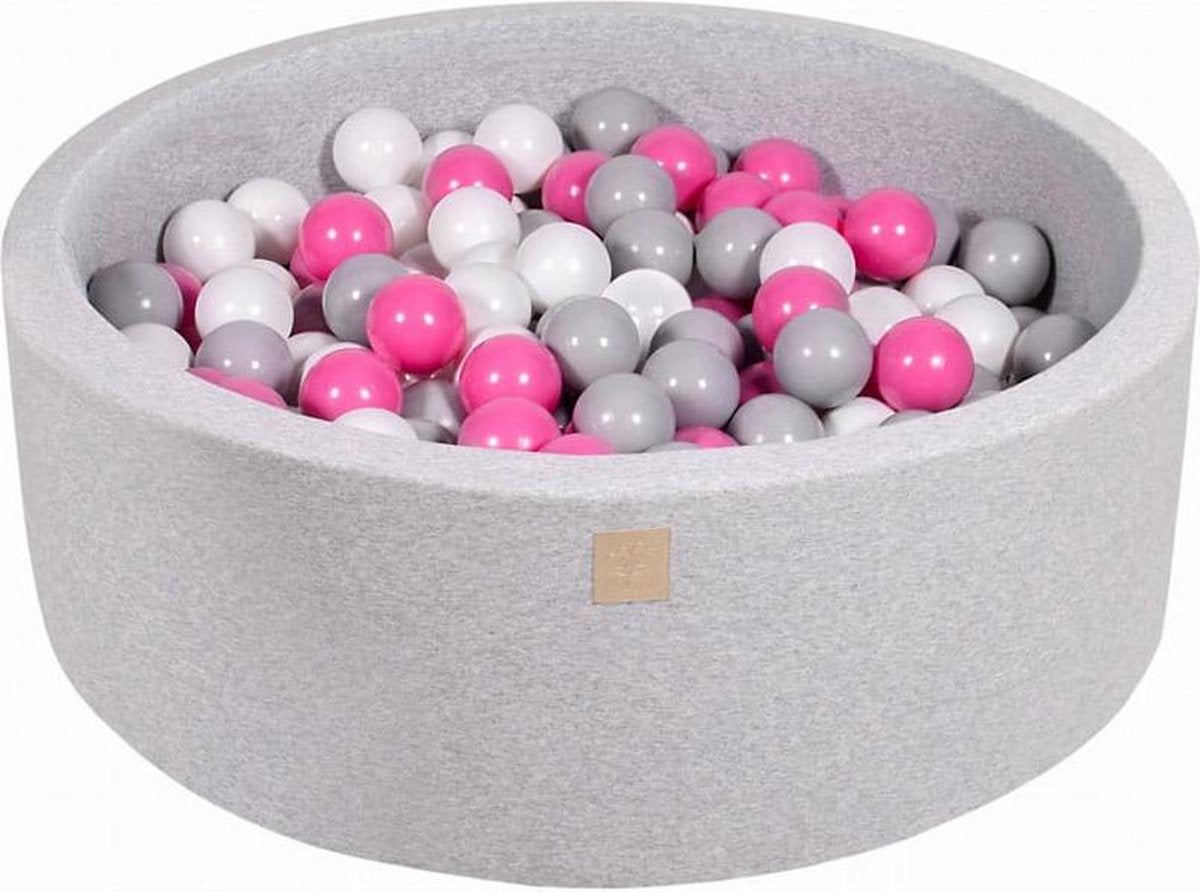 Ronde Ballenbak set incl 300 ballen 90x30cm - Licht Grijs: Grijs