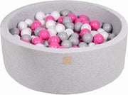 Ronde Ballenbak set incl 300 ballen 90x30cm - Licht Grijs: Grijs